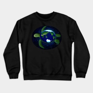 Earth Galaxy Turtle Crewneck Sweatshirt